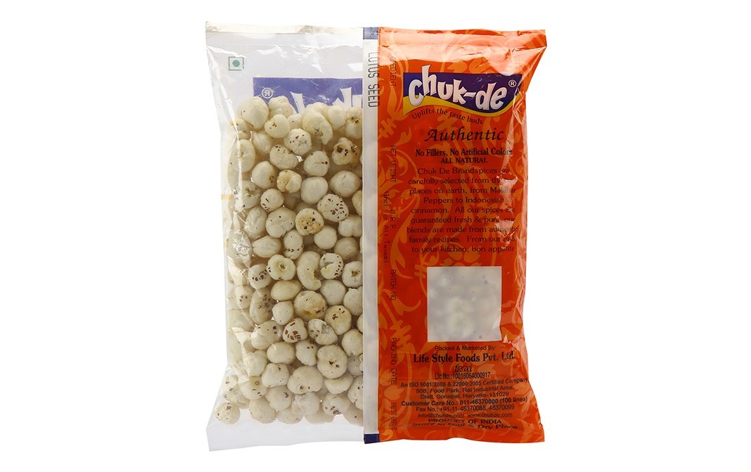 Chuk-de Phool Makhana (Lotus Seeds)   Pack  100 grams